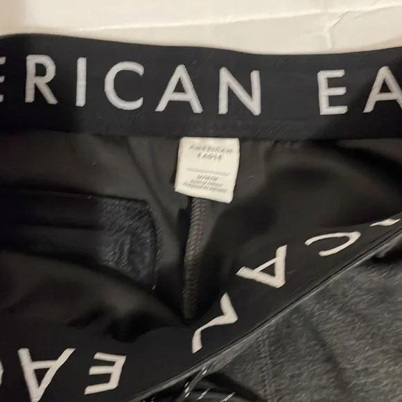 American Eagle Men’s Joggers, Charcoal Gray in color, zip pockets 2 front 1 back - Picture 2 of 5